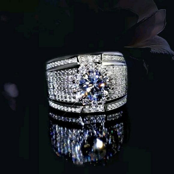 FIRM🆕️2ct Lab Created/Simulated Diamonds 925 Sterling Silver Ring - Picture 8 of 10